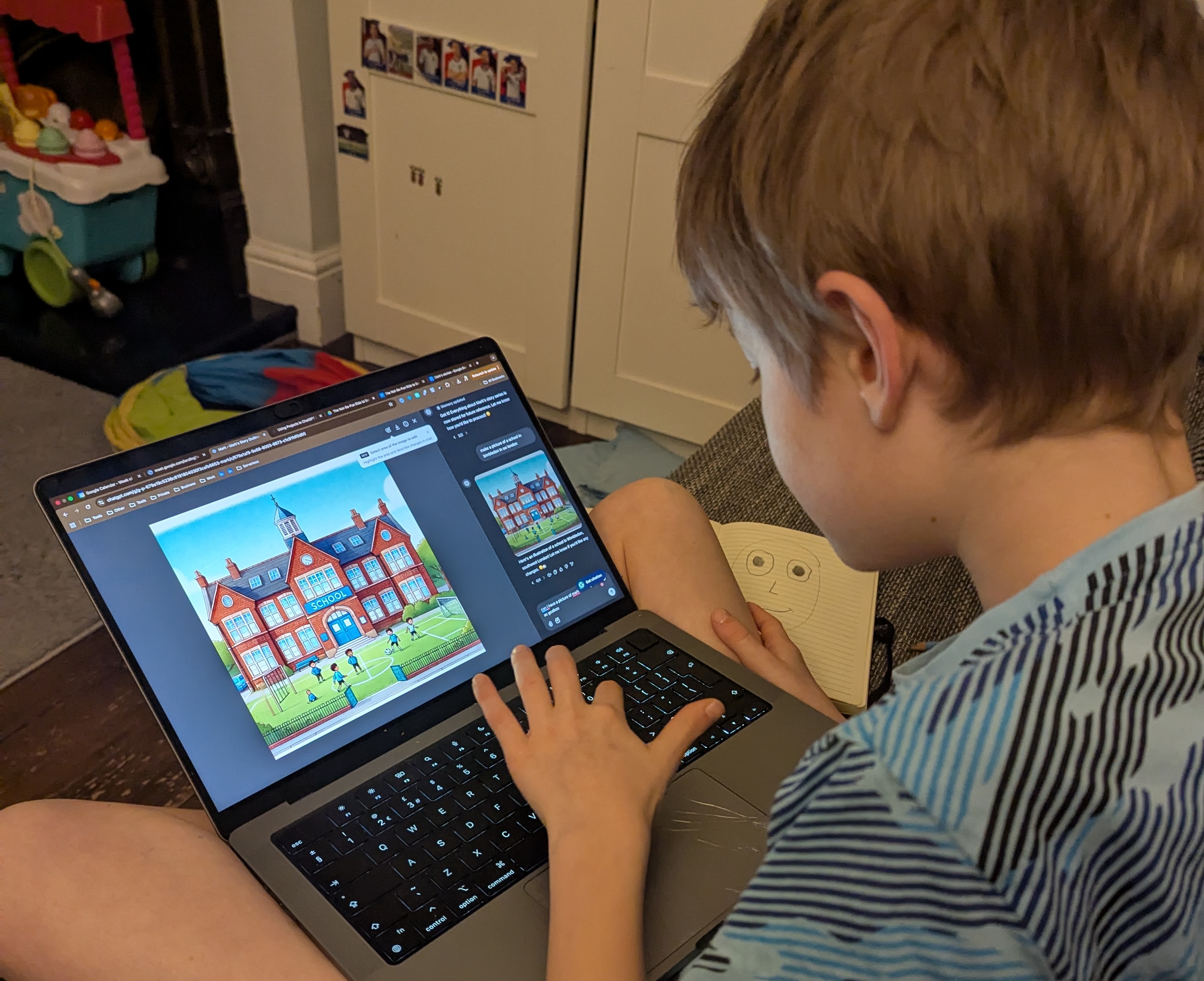 Martin researching his story